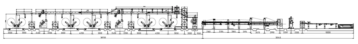 Línea de producción de cartón corrugado de 5 capas